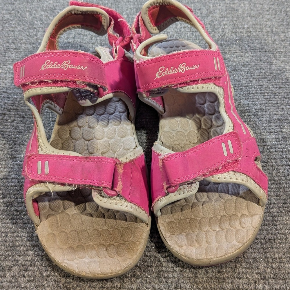 Eddie Bauer Sport Sandals Kids Size 2 Youth Pink Kelsey Strap Sandals